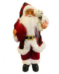 Viejo Pascuero Muñeco De Navidad Rojo-Negro