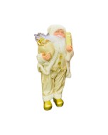 Muñeco Viejito Pascuero Dorado 45 cm – Adorno Navideño Elegante